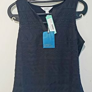 Market & Spruce Ezide textured mixed material top size S petite NWT